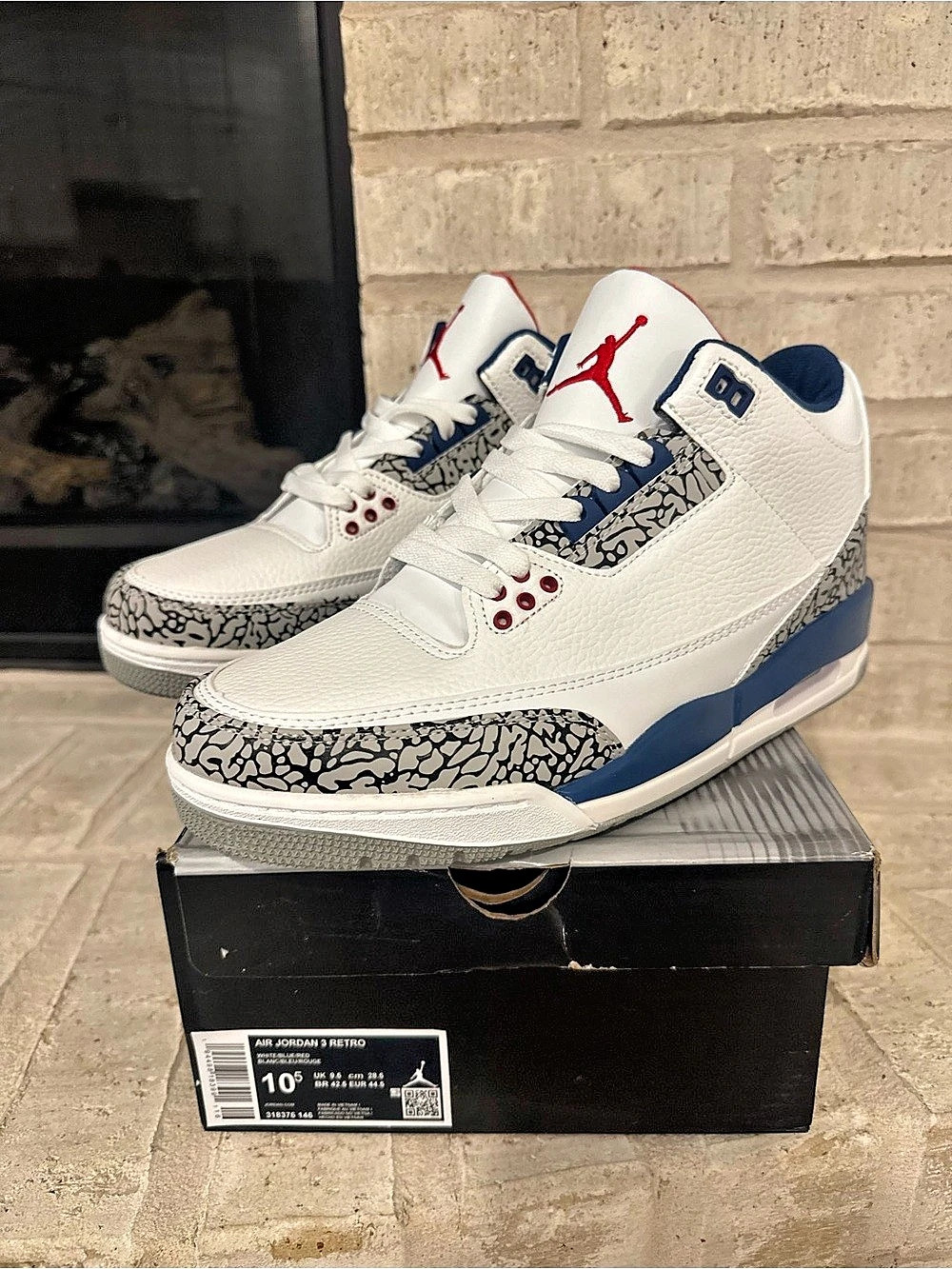 Jordan 3 Retro True Blue US 10.5
